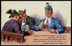 Humorkarte 'Preusse in Bayern', aus dem Hofbräuhaus in München, ...