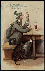 Humorkarte zum Bergsteigen, gelaufen 1904 in Österreich, gute ...