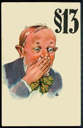 Deutsches Reich, Humorkarte zum '§ 13', ungebraucht, gute Erhaltung. ...