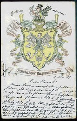 Buchdrucker-Humor, seltene Karte vom Juni 1899 mit humoristischem ...