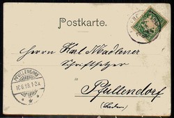 Buchdrucker-Humor, seltene Karte vom Juni 1899 mit humoristischem ...