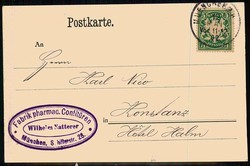 Satire-Karte gegen das Aufgehen von Bayern im Deutschen Reich, mit ...