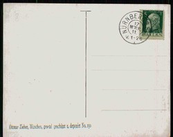 Briefmarken auf Karte, hier 'Bayerische Briefmarken', um 1911, gest., ...