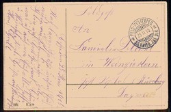 Patriotische Grußkarte aus der Zeit des I. WK, als Feldpost gelaufen ...