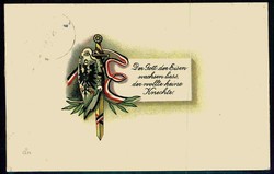 Patriotische Grußkarte aus der Zeit des I. WK, als Feldpost gelaufen ...