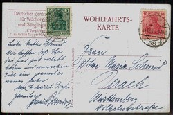 Wohlfahrtskarte 'Großväterchens Stolz', gelaufen Dezember 1919, ...