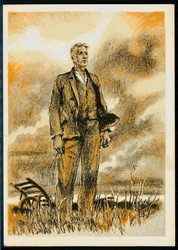 Werbekarte für die 'Grüne Post, die große Sonntagszeitung usw.', ...