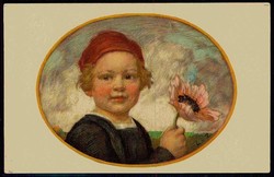 Ganzsache zum Bayerischen Blumentag 1913, gelaufen in Augsburg, gute ...