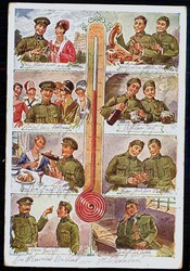 Humorkarte, hier 'Thermometer der Liebe', gelaufen 1936, gute ...