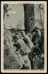 I. WK, Karte aus dem Jahr 1914/18 mit Schützengraben-Motiv, hier ...