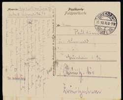 I. WK, Karte aus dem Jahr 1914/18 mit Schützengraben-Motiv, hier ...