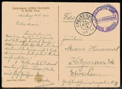 I. WK, Ereignis/Thematik-Karte aus dem Jahr 1914/18, hier ...