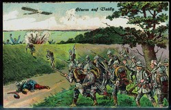 I. WK, Ereignis/Thematik-Karte aus dem Jahr 1914/18, hier 'Sturm auf ...