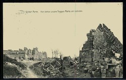 I. WK, Ereignis/Thematik-Karte aus dem Jahr 1914/18, hier 'Hier ...