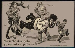 Deutsche Propagandakarte aus der Zeit des I. WK gegen die Alliierten, ...