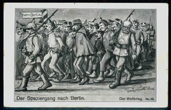 Deutsche Propagandakarte aus der Zeit des I. WK gegen die Alliierten, ...