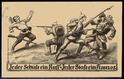 Deutsche Propagandakarte aus der Zeit des I. WK gegen die Alliierten, ...