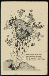 Deutsche Propagandakarte aus der Zeit des I. WK gegen die Alliierten, ...