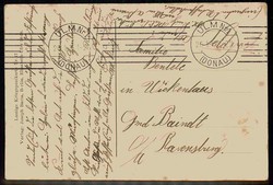 Deutsche Propagandakarte aus der Zeit des I. WK gegen die Alliierten, ...