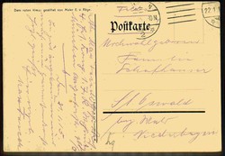 Deutsche Propagandakarte aus der Zeit des I. WK gegen die Alliierten, ...