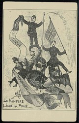 Belgien, Spott-Karte auf Deutschland und dem Kaiser, um 1900, ...