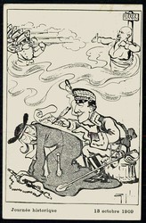 Belgien, Humor/Satire-Karte 'Journée historique 13. Oktober 1909', ...