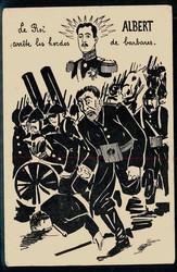 Belgien, Satire-Karte über König Albert, wohl um 1910, ungebraucht, ...