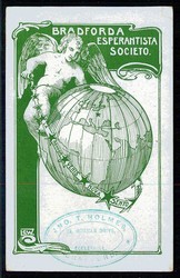 Grossbritannien, Werbekarte für Esperanto, gute Kunst-Karte, ...