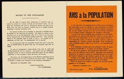 Großbritannien, Karte mit der Kriegsproklamation Englands vom ...