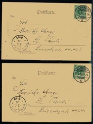 Die französischen Kriegsminister, zwei Karten mit den Ministern von ...