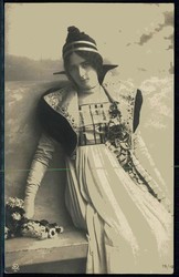 Cleo de Merode, Portraitkarte von der europaweit bekannten Ballerina ...