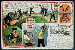 Kaiserreich, Soldatenausbildung - 'Reserve hat Ruh', Farbkarte, als ...