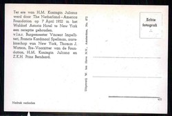 Niederlande, Erinnerungs-Pressekarte vom 7. April 1952, hier das ...