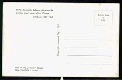 Niederlande, Erinnerungs-Pressekarte vom 28. Januar 1963, hier ...