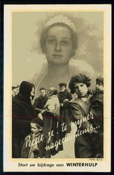 Belgien, Spendenkarte für die belgische Winterhilfe 1935, ...