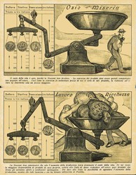 Italien, Thematik-Karte zur Geldentwertung, wohl vor dem I. WK., als ...
