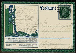 Wohlfahrts-Künstler-Karte gelaufen Augsburg Oktober 1911, vs. Kaiser ...