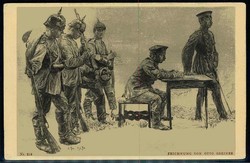 Künstler-Karte von Otto Greiner mit Soldaten des Kaiserreiches, ...