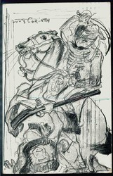 Lovis Corinth, Bleistiftzeichnung als Spendenkarte für den Verein ...