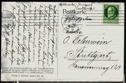 Lovis Corinth, Bleistiftzeichnung als Spendenkarte für den Verein ...