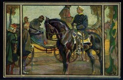 I. WK, Wohlfahrts-Künstler-Karte mit Bild von Ludwig Putz 'Begegnung ...