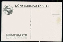 Spenden-Künstler-Postkarte zu Gunsten der bayerischen Soldatenheime ...