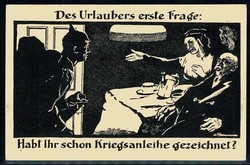 I. WK - Kriegsanleihe-Werbekarte, zeitgeschichtl. inters. Karte aus ...