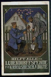 I. WK - Kriegsanleihe-Werbekarte, zeitgeschichtl. inters. Karte aus ...