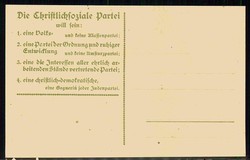 Weimarer Republik - Parteienwerbung, hier 'Christlichsoziale Partei, ...