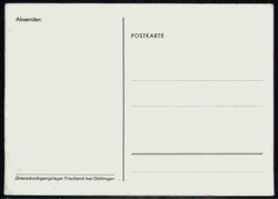 Die Friedlandglocke, Karte mit Liedtext aus dem Grenzdurchgangslager ...