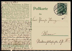 Denkmäler, hier Farbkarte 'Wehrmann in Eisen', gelaufen Leipzig ...