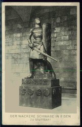 Denkmäler, hier Farbkarte 'Der wackere Schwabe in Eisen zu ...