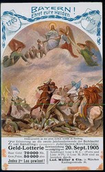 Erinnerungskarte an die Schlacht bei Sendling 1905, Lotterie-Karte, ...