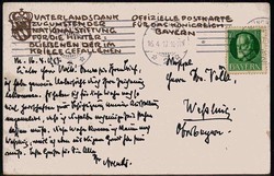 1917, Künstler-Spendenkarte für hinterbliebenen der ...